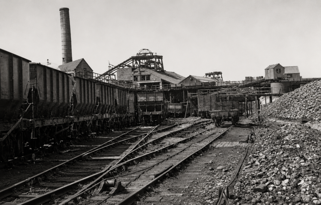 Coal wagon marshalling yard.
